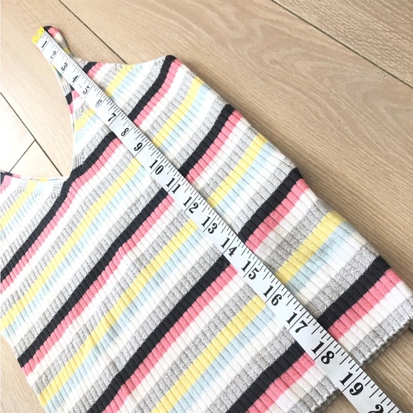 H&M Y2K Glitter Stripe Knit V Neck Tank Top Size S - Picture 7 of 9